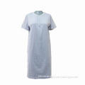 Ladies' sleepwear with short sleeves, pin tucks at center front, lace on neck and sleeves opening